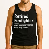 Retired Firefighter Funny Definition Of Retirement Fireman Tank Top