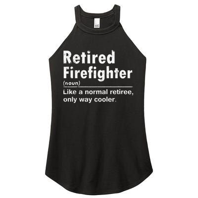 Retired Firefighter Funny Definition Of Retirement Fireman Women's Perfect Tri Rocker Tank