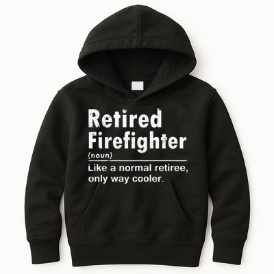 Retired Firefighter Funny Definition Of Retirement Fireman Kids Hoodie