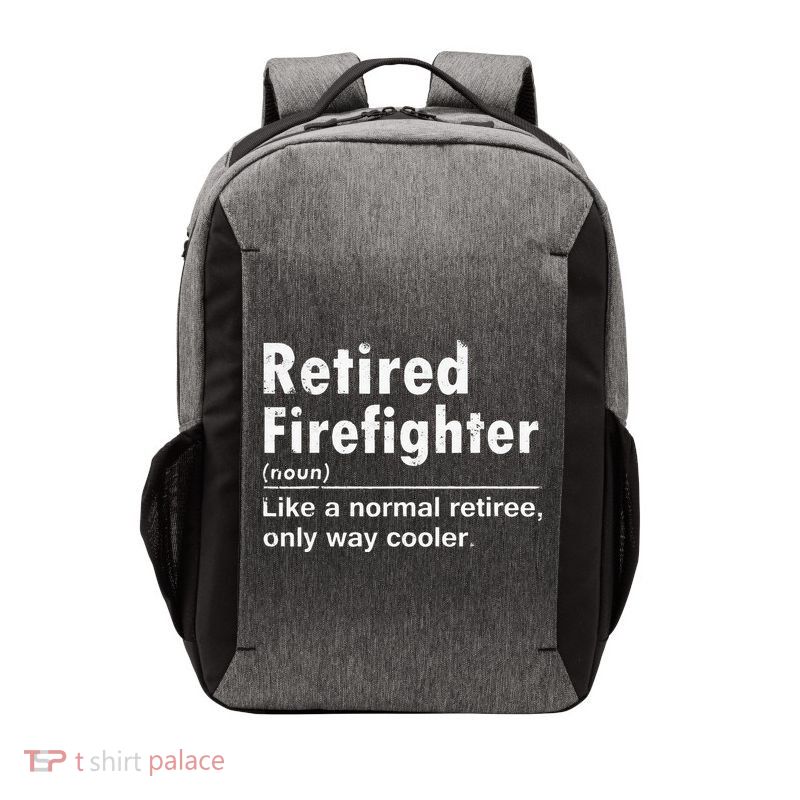 Retired Firefighter Funny Definition Of Retirement Fireman Vector Backpack