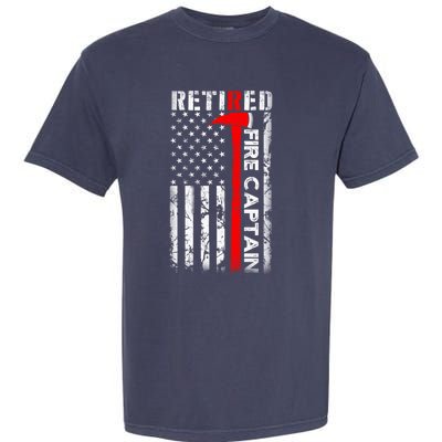 Retired Firefighter Fire Captain Retirement UAS flag Gifts Garment-Dyed Heavyweight T-Shirt