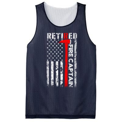 Retired Firefighter Fire Captain Retirement UAS flag Gifts Mesh Reversible Basketball Jersey Tank