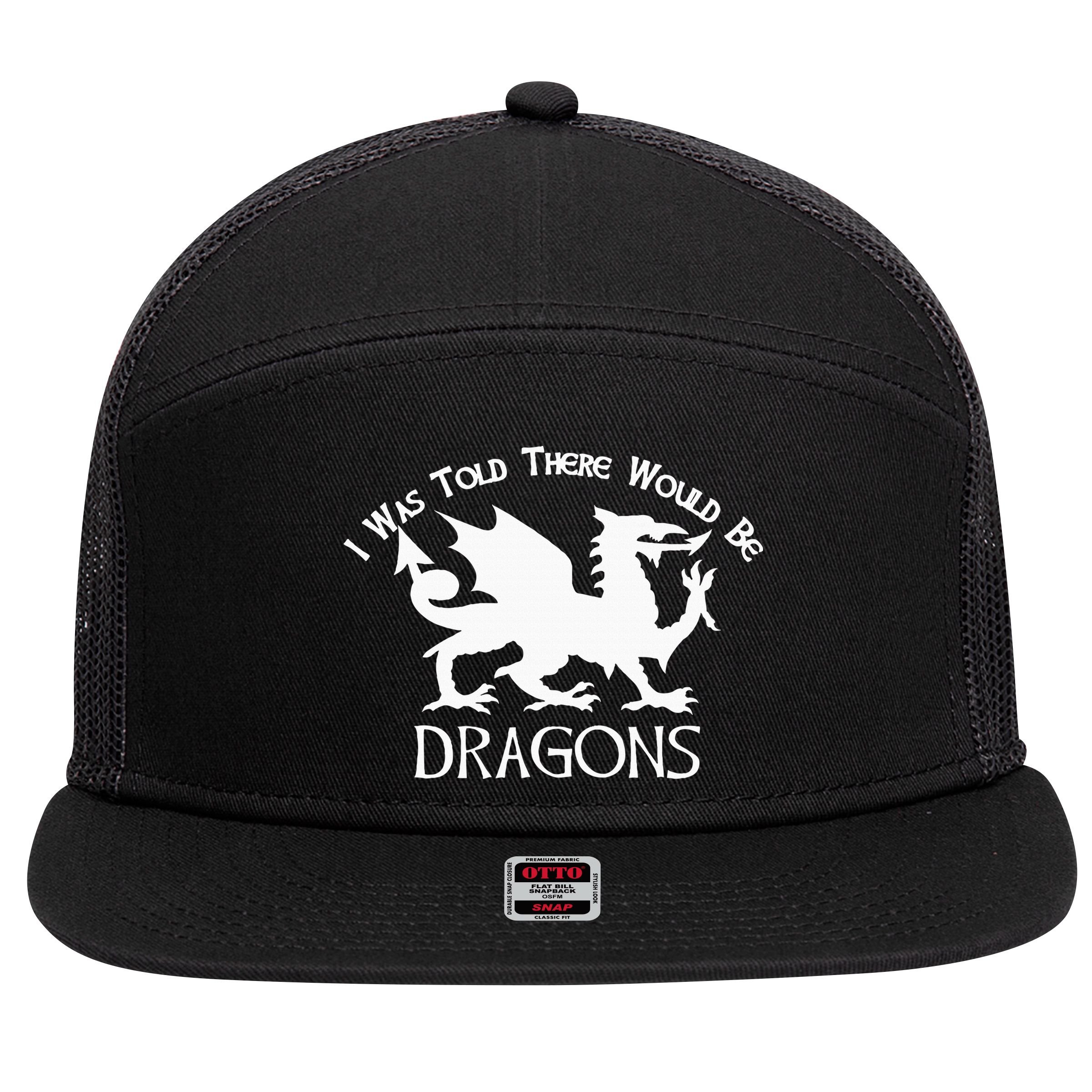 Renaissance Fair Faire Festival Medieval Theme Knight Dragon 7 Panel Mesh Trucker Snapback Hat
