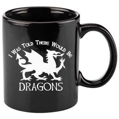 Renaissance Fair Faire Festival Medieval Theme Knight Dragon 11oz C Handle Ceramic Mug