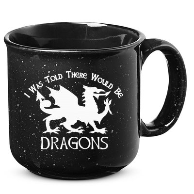 Renaissance Fair Faire Festival Medieval Theme Knight Dragon 15oz Campfire Ceramic Mug
