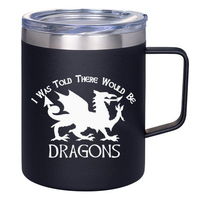 Renaissance Fair Faire Festival Medieval Theme Knight Dragon 12oz Stainless Steel Coffee Mug