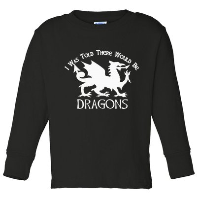 Renaissance Fair Faire Festival Medieval Theme Knight Dragon Toddler Long Sleeve Shirt