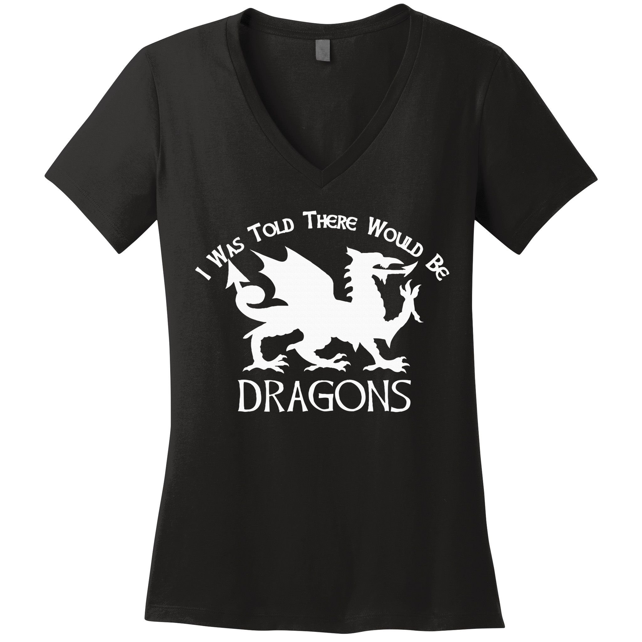 Renaissance Fair Faire Festival Medieval Theme Knight Dragon Women's V-Neck T-Shirt