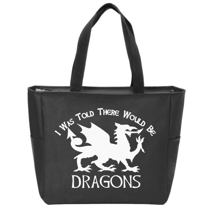 Renaissance Fair Faire Festival Medieval Theme Knight Dragon Zip Tote Bag