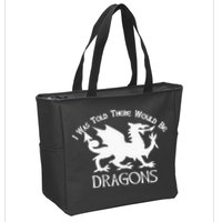 Renaissance Fair Faire Festival Medieval Theme Knight Dragon Zip Tote Bag