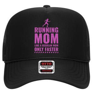 Runner Funny Fitness Running Mom High Crown Mesh Back Trucker Hat