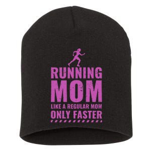 Runner Funny Fitness Running Mom Short Acrylic Beanie