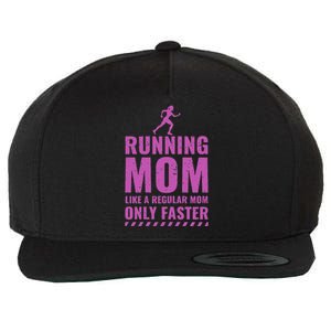 Runner Funny Fitness Running Mom Wool Snapback Cap