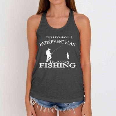 Retirement Funny Fishing Retired Fisherman Women's Knotted Racerback Tank