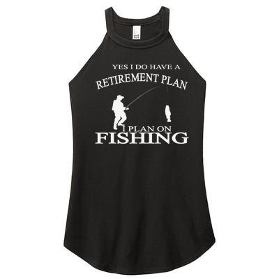 Retirement Funny Fishing Retired Fisherman Women's Perfect Tri Rocker Tank