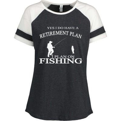 Retirement Funny Fishing Retired Fisherman Enza Ladies Jersey Colorblock Tee