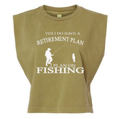 Retirement Funny Fishing Retired Fisherman Garment-Dyed Women's Muscle Tee