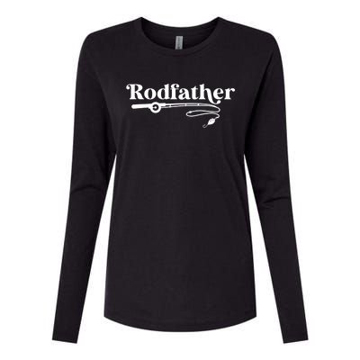 Rodfather Fishing Fisher Dad Funny Fishing Fathers Day Gift Womens Cotton Relaxed Long Sleeve T-Shirt