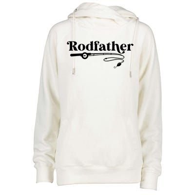 Rodfather Fishing Fisher Dad Funny Fishing Fathers Day Gift Womens Funnel Neck Pullover Hood