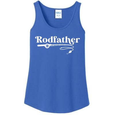 Rodfather Fishing Fisher Dad Funny Fishing Fathers Day Gift Ladies Essential Tank