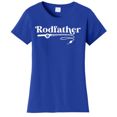 Rodfather Fishing Fisher Dad Funny Fishing Fathers Day Gift Women's T-Shirt