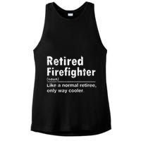 Retired Firefighter Funny Definition Of Retirement Fireman Ladies PosiCharge Tri-Blend Wicking Tank