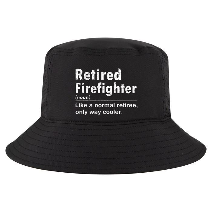 Retired Firefighter Funny Definition Of Retirement Fireman Cool Comfort Performance Bucket Hat