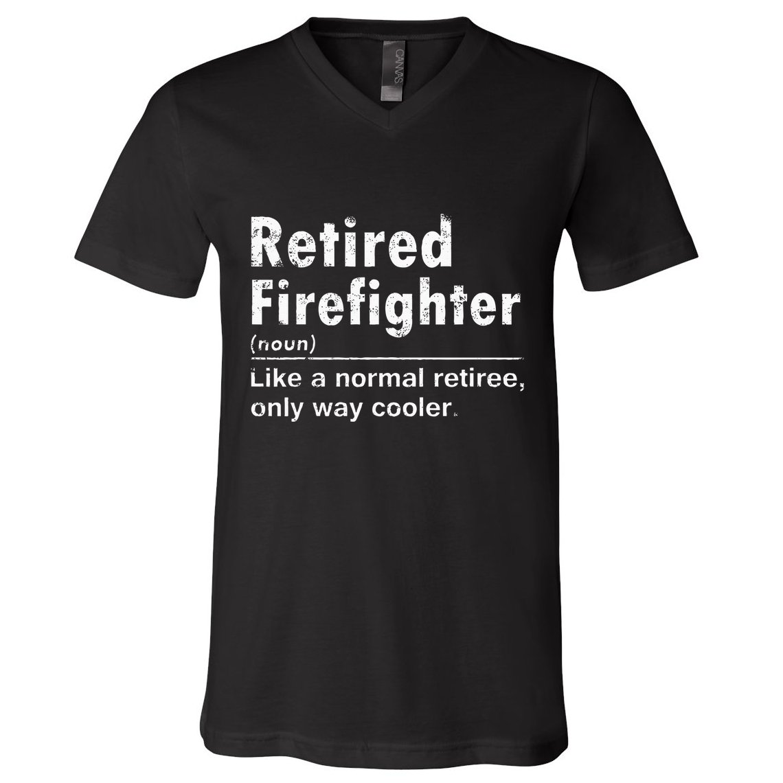 Retired Firefighter Funny Definition Of Retirement Fireman V-Neck T-Shirt