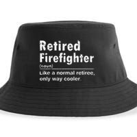 Retired Firefighter Funny Definition Of Retirement Fireman Sustainable Bucket Hat
