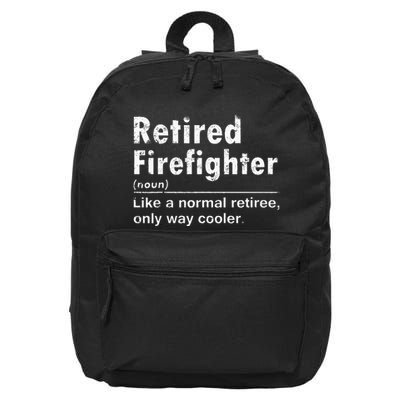 Retired Firefighter Funny Definition Of Retirement Fireman 16 in Basic Backpack