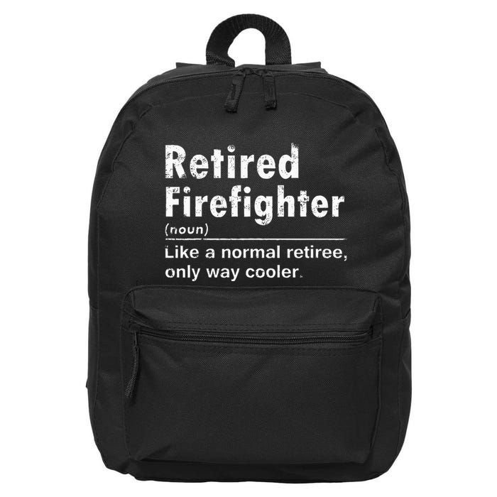 Retired Firefighter Funny Definition Of Retirement Fireman 16 in Basic Backpack