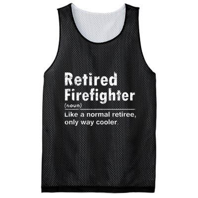 Retired Firefighter Funny Definition Of Retirement Fireman Mesh Reversible Basketball Jersey Tank