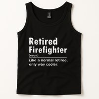Retired Firefighter Funny Definition Of Retirement Fireman Tank Top