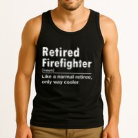Retired Firefighter Funny Definition Of Retirement Fireman Tank Top