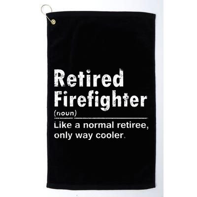 Retired Firefighter Funny Definition Of Retirement Fireman Golf Towel
