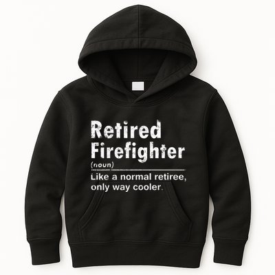 Retired Firefighter Funny Definition Of Retirement Fireman Kids Hoodie