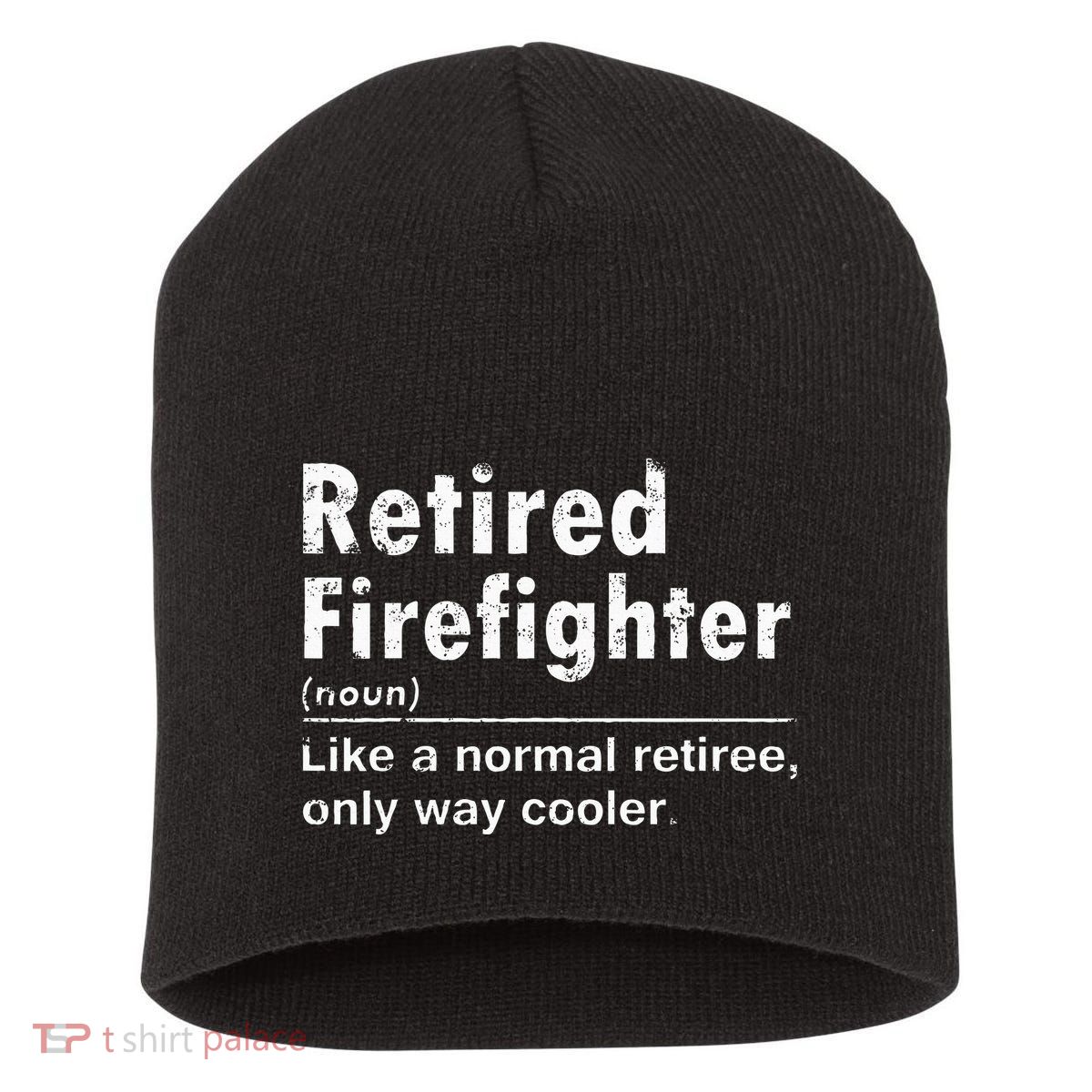 Retired Firefighter Funny Definition Of Retirement Fireman Short Acrylic Beanie