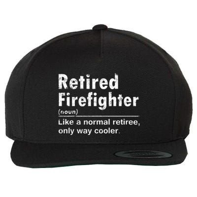 Retired Firefighter Funny Definition Of Retirement Fireman Wool Snapback Cap