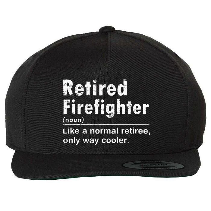 Retired Firefighter Funny Definition Of Retirement Fireman Wool Snapback Cap