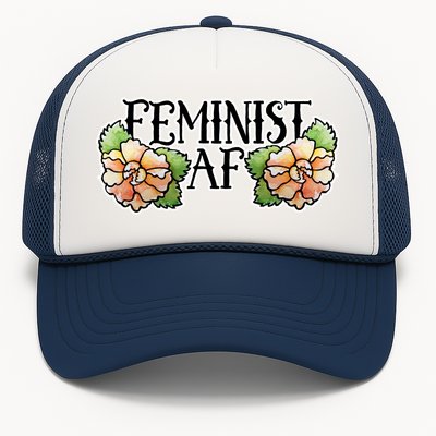 Retro Flower Feminist Af Cool Gift Trucker Hat