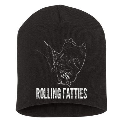 Rollin Fatties Funny Fat Kitty Cat Short Acrylic Beanie