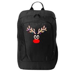 reindeer face for christmas in july reindeer costume City Backpack