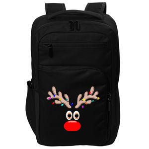 reindeer face for christmas in july reindeer costume Impact Tech Backpack