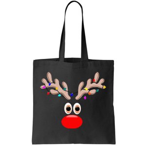 reindeer face for christmas in july reindeer costume Tote Bag