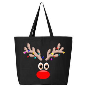 reindeer face for christmas in july reindeer costume 25L Jumbo Tote