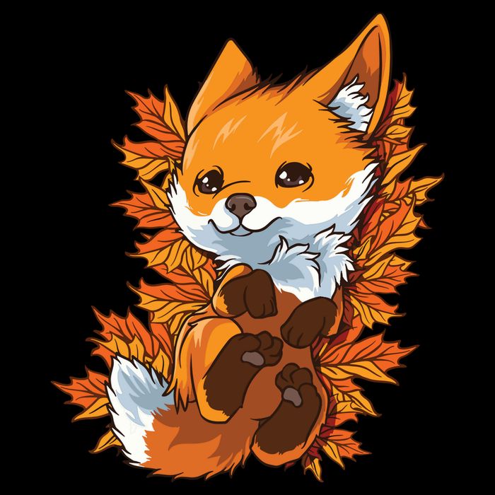 Red Forest Fox Baby Animal Autumn Fall Leaves Impact Tech Backpack