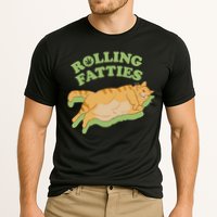 Rolling Fatties Funny Weed Cat Marijuana Cooling Performance Crew T-Shirt