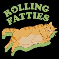 Rolling Fatties Funny Weed Cat Marijuana Cooling Performance Crew T-Shirt