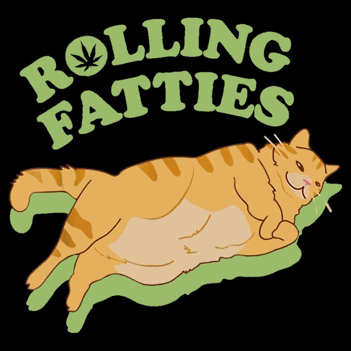 Rolling Fatties Funny Weed Cat Marijuana Cooling Performance Crew T-Shirt