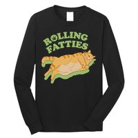 Rolling Fatties Funny Weed Cat Marijuana Long Sleeve Shirt